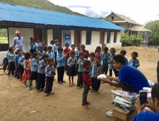 Relief aid distribution trip